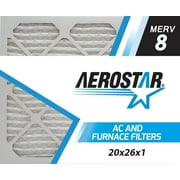 Aerostar Filters 20x26x1 MERV 8 air filter, 20" x 26" x 3/4", Box of 6
