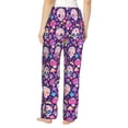 thumbnail image 3 of Daiia cute rainbow mushroom Skull Women's Sleep Pant with Pockets and Drawstring,Pajama Pants-Medium, 3 of 9