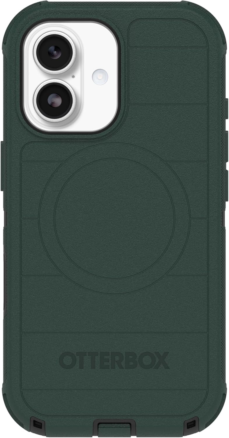 OtterBox iPhone 17 (Only) - Defender Series Case - Roasted Cashew Mist (Green & Black) - Case Only - Snaps on MagSafe - Tough - Rugged & Durable