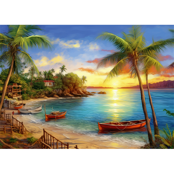 puzzles for adults 200 pieces for adults Hawaii Scenery Beach Ocean Coconut Tree wooden Challenging Puzzle Perfect for Game Toys Nights 13.9'' x 9.8''