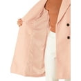 thumbnail image 7 of MODA NOVA Juniors Notch Lapel Double Breasted Belted Mid Length Trenchcoat, 7 of 7
