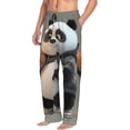thumbnail image 6 of Kdxio Cartoon Pandas Basketball Print Men's Sleep Pajama Pant Lounge Pants with Pockets-Small, 6 of 6