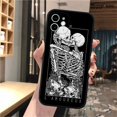 thumbnail image 1 of Funda de teléfono negra para iPhone 14, 13, 12, 11 Pro, XS Max, 6 S, 8, 7 Plus, X, XR, 5S, SE, 12Mini, Reaper Grim, funda de silicona suave con esqueleto de calavera Fivean unisex, 1 of 2