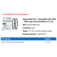 thumbnail image 2 of Head Gasket Set - Compatible with 2008 - 2009 Jeep Grand Cherokee 4.7L V8, 2 of 2