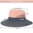 thumbnail image 5 of Sombreros para el sol plegables con protección UV para exteriores para mujer, sombrero de pesca de playa de ala ancha de malla con agujero para cola de caballo, 5 of 5