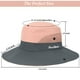 thumbnail image 5 of Sombreros para el sol plegables con protección UV para exteriores para mujer, sombrero de pesca de playa de ala ancha de malla con agujero para cola de caballo, 5 of 5