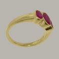 thumbnail image 3 of LBG British Made 14k Yellow Gold Ring with Natural Ruby Womens Engagement Ring - 33 size options - Size 7.25, 3 of 6