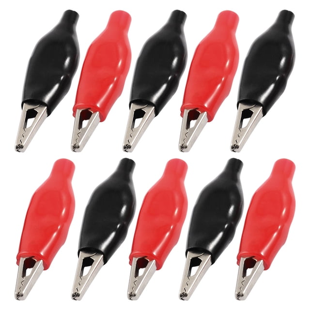 Unique Bargains 20 Pcs Plastic Boots Coated Metal Alligator Clips 38mm Length