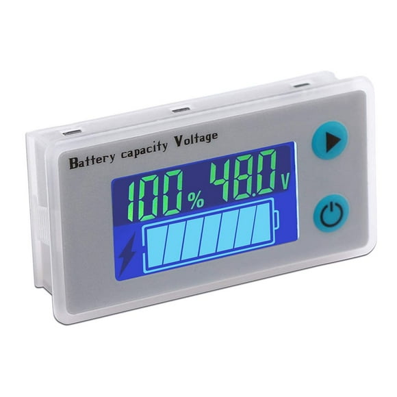 LOVEVER Battery Meter  48V Digital Battery Remaining Capacity Percentage Level Voltage Temperature Monitor Tester  10-100V 12V 36V 24V 48 Volt Electric Boat Battery Power Analyzer