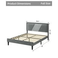 thumbnail image 3 of Coromose Upholstered Bed Frame with Headboard, Wood Slats Support Platform Bed, 3 of 7