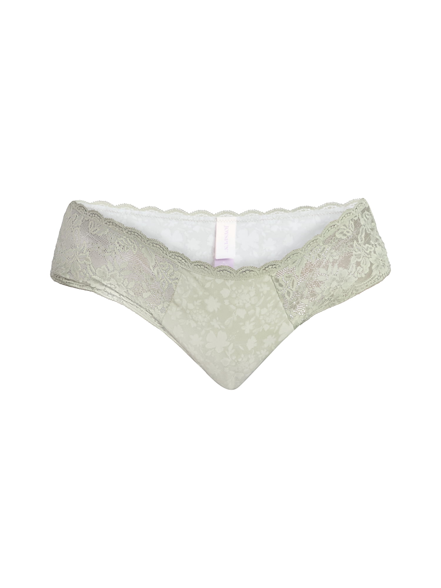 Joyspun Women's Microfiber and Lace Hipster Panties, 3-Pack, Sizes XS-3XL