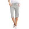 thumbnail image 3 of Teissuly Fashion Womens Casual Solid Color Waist Elastic Loose Half Shorts Pants With Pocket, 3 of 3