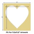 thumbnail image 2 of Soft Yellow Picture Frame Mat for 14x14 Frames - Heart Opening for 12x12 Photos - 10 Mats, 2 of 7