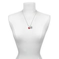 thumbnail image 3 of Delight Jewelry Silvertone Red Lips Silvertone Script Initial Disc - O - Charm Necklace, 20"+3", 3 of 4