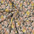 thumbnail image 3 of Army Green Peach Ditsy Floral Pattern Poly Spandex Power Mesh 4 Way Stretch Knit Prints Athletic Wear Apparel, DIY Fabric., 3 of 3