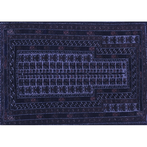 Ahgly Company Indoor Rectangle Persian Blue Traditional Area Rugs, 4' x 6'