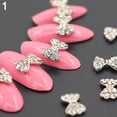 thumbnail image 5 of SmartBy 10Pcs 3D Glitters Rhinestone Alloy Bowknot DIY Decal Nail Art Tips Stickers, 5 of 7