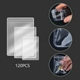 thumbnail image 3 of 120 Uds. Bolsas de polietileno con cremallera resellable de PVC transparente, 3 tamaños, bolsas de envío con cremallera resellable para almacenamiento Soledad Bolsas selladas para almacenamiento, 3 of 8