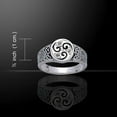 thumbnail image 2 of Celtic Knotwork Triskele Ring 925 Sterling Silver Fine Heritage Jewelry, 2 of 3