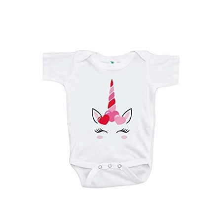 

7 ate 9 Apparel Girl s Valentine s Day Unicorn Onepiece White