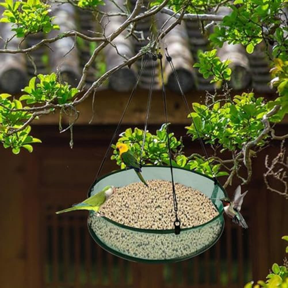 Bird Feeder Catcher Tray Outdoor Garden Hoop
