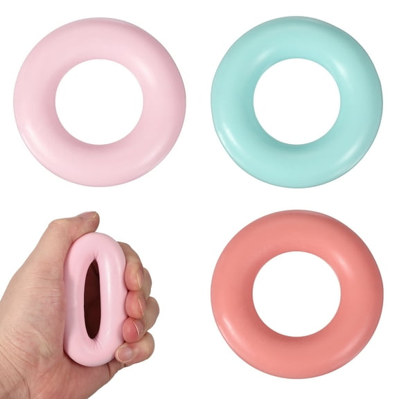 Uxcell 1Set Grip Strength Trainer Rings, Portable Hand Grip Strengthener Finger Forearm Strengthener - Fitting for (Athletes/Rock Climbing/Fitness), 2.8" & 10LB,20LB,30LB & Assorted Color