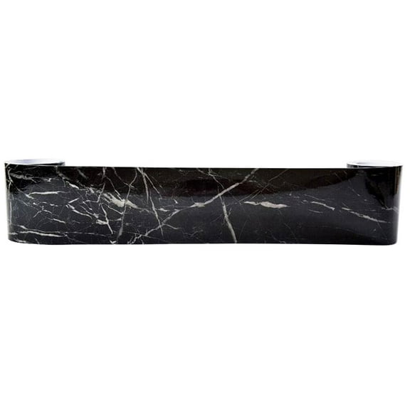 HEALEEP 1Pcs PVC Tile Stickers Black Gold Marble Waterproof for Kitchen and Bathrooms Self Adhesive