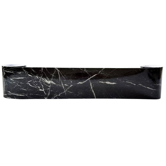 Wallpaper Border Sticker Simulation Tiles Waist Line Wall Sticker Waterproof Self Adhesive PVC Wallpaper Border for Living Room Bedroom Office(Black Gold Marble/10x500cm)