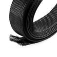 thumbnail image 4 of 13Ft 30mm Width Black Nylon Expandable Braided Sleeving Cable Wire Protector, 4 of 4