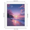 thumbnail image 2 of Paint By Numbers Kit for Adults Beginner - Blossom Beach Sunset Serenity Scene DIY Canvas Painting Kits for Adults, Frameless Paint By Number for Adults for Home Wall Decor 16x20 Inch, 2 of 7