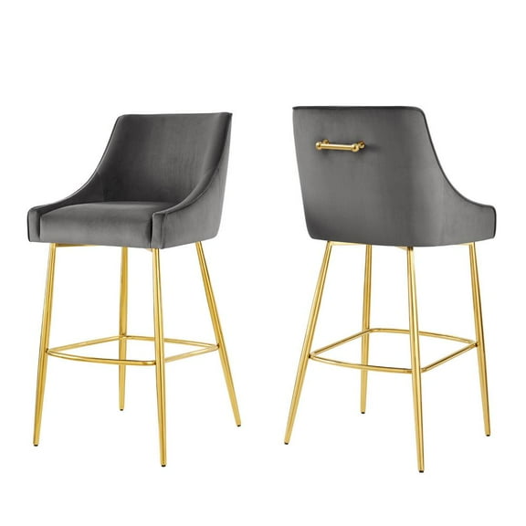 Modway Discern Bar Stools - Set of 2 in Gray