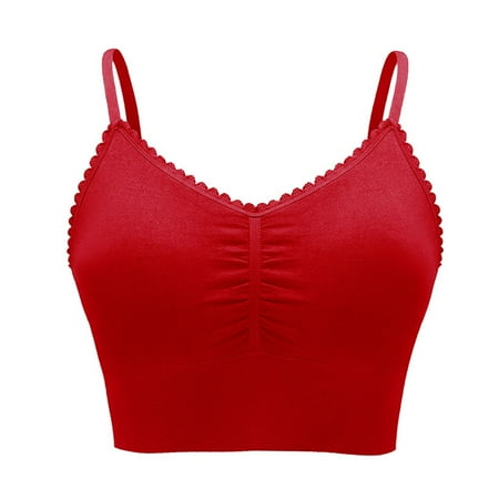 Cotton Bras Women Padded Bra Feature V-Neck Nursing Bra Style W-1949 Red XL