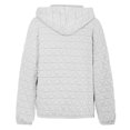 thumbnail image 6 of Tunic Tops for Women Loose Fit Casual Winter Fall Comfy Hooded Long-sleeved Bell One Shoulder with Pocket Graphic Hoodie Cotton Hoodies(White,M), 6 of 6
