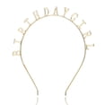 thumbnail image 1 of Sonducket Diadema con letras para cumpleaños, diadema para chicas jóvenes, suministros creativos para fiestas en forma de letras, diademas para mujer Accesorio para el cabello Dorado Sonducket AP008889-01B, 1 of 5