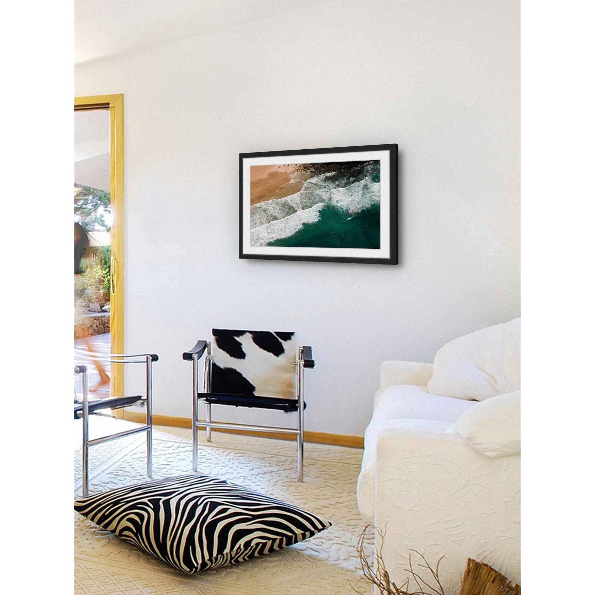 Marmont Hill "Waves Crashing" by Karolis Janulis Framed Painting Print