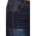 thumbnail image 5 of Be-Girl Women's Denim Pencil Skirt, Knee Length, Button Front Closure, Frayed Hem - SG-77873, 5 of 5