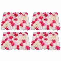 Miumaeov 4pcs Handmade Artificial Silk Flower Wall Panel Wedding Venue Floral Decor 24x16in