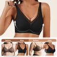thumbnail image 6 of Qylux Bras For Women No Underwire Deep V Mesh Comfortable Bralette Seam-Free Full-Coverage Daily Bra，Black,3XL, 6 of 9
