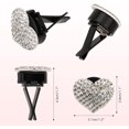 thumbnail image 3 of Difusor de aceite esencial para coche, aromaterapia de 4 Uds., forma de corazón de cristal, Clip de ventilación para difusor de coche para decoraciones interiores de coche para mujer, 3 of 5