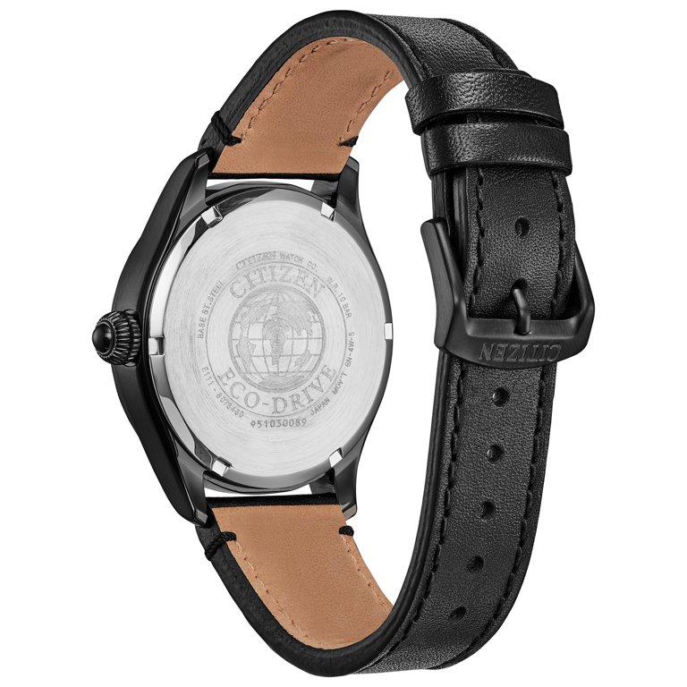 Citizen Eco-Drive Chandler Military Leather Mens Watch BM6835-15E