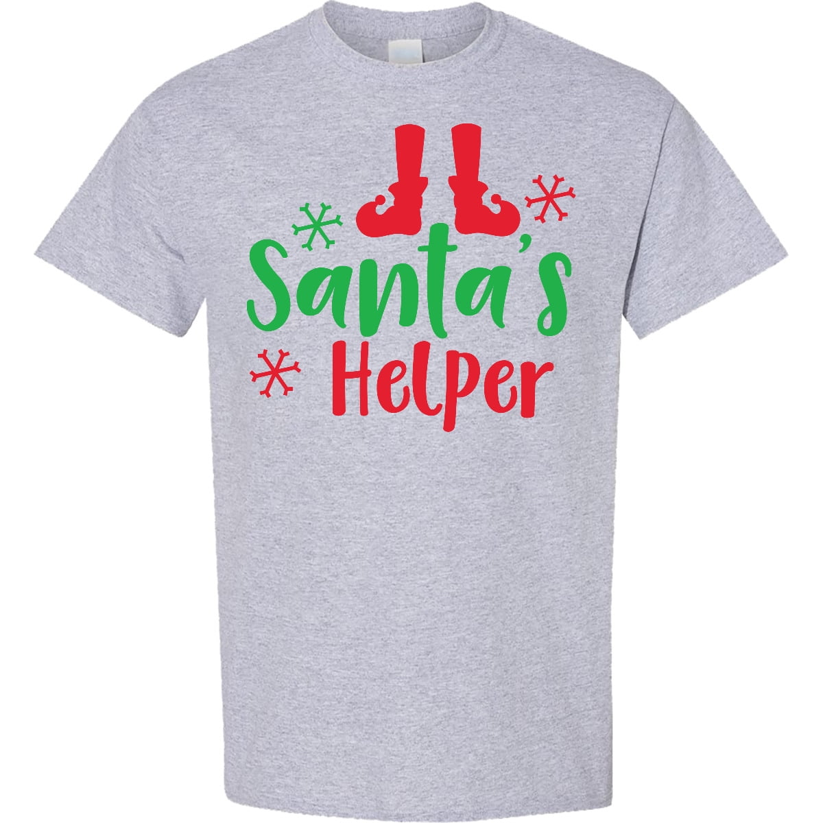 Inktastic Santa's Helper, Elf Shoes, Snowflakes, Christmas T-Shirt