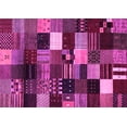 thumbnail image 1 of Ahgly Company Indoor Rectangle Abstract Pink Contemporary Area Rugs, 2' x 4', 1 of 4