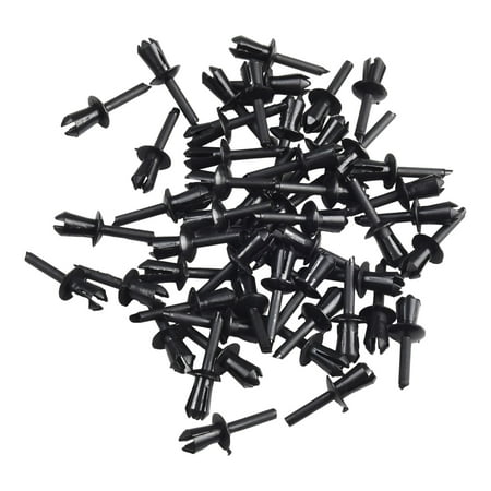 

50 Pcs 5Mm Plastic Rivet Engine Lining Trim Fastener Panel Retainer Clips for Bm