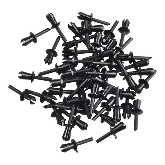 Rooha 50Pcs 5Mm Car Plastic Rivets Engine Lining Trims Fastener Panel Retainer Clips Clamps Interior Accessories