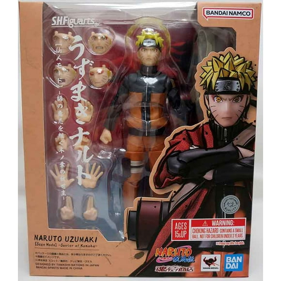 Naruto Shippuden Figurine d'Action 6 Pouces S.H. Figuarts Exclusive - Naruto Uzumaki Mode Sauge Sauveur de Konoha