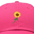 thumbnail image 2 of DALIX Sunflower Hat Womens Floral Baseball Cap in Hot Pink, 2 of 6
