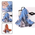 thumbnail image 1 of Floral Print Sun Protection Women Scarf Imitation Silk Long Smooth Beach Shawl for Home, 1 of 8