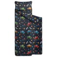 thumbnail image 2 of Monster Cartoon Truck Black Pattern Teens Toddler Nap Mat with Pillow, Sleeping Mat Bag for Preschool Daycare 60"x20", 2 of 6