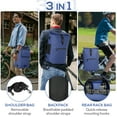 thumbnail image 4 of 3-in-1 Waterproof Bike Pannier Bicycle Rear Rack Bag Backpack Shoulder Bag Outdoor Cycling Commuting Bag Pack with Laptop Compartment, 4 of 8