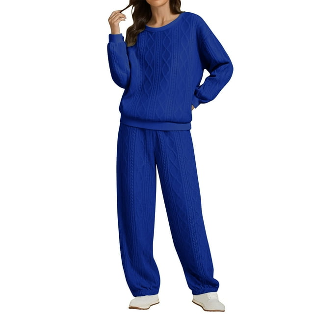 Oversized Sweaters for Women, Vintage cable knit sweater and pants set